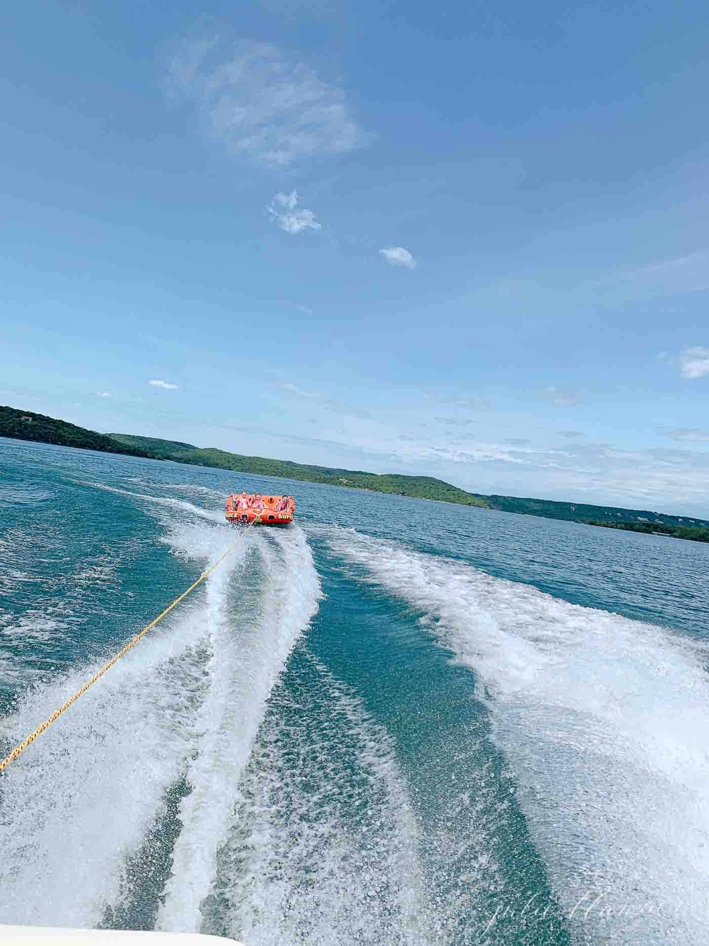 Experience the thrill of tubing and water sports on Table Rock Lake.