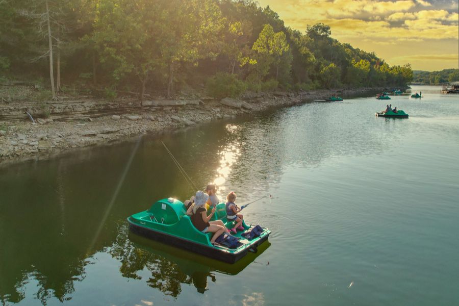 Experience the joy of the Pedal Boat Fishing Tournament with your family at Big Cedar Lodge this Labor Day.